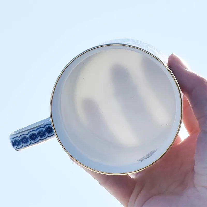 William Morris Blue & White Bone China Coffee Cup 4