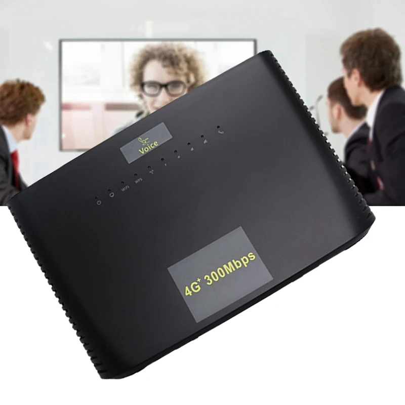 H305 4G LTE CAT4 Router 300Mbps With SIM Card Slot+Voice Phone Port+4XRJ45 Network Port Wifi Router Hotspot-AU32