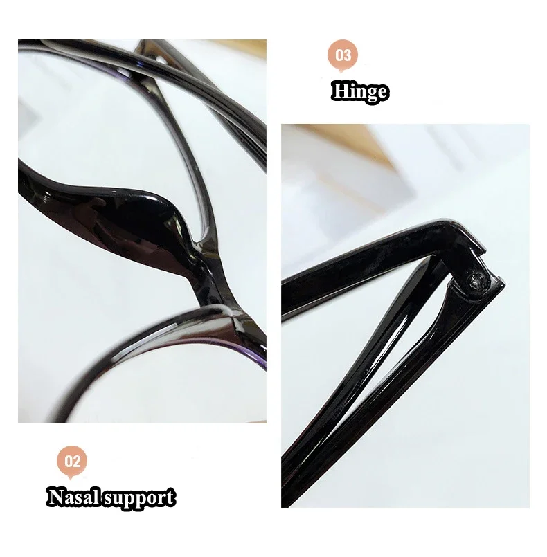 NEW Style Myopia Glasses Oversize Frame Anti-blue Light Blocking Reading Glasses Shortsighted Eyeglasses Diopter 0 TO -6.0
