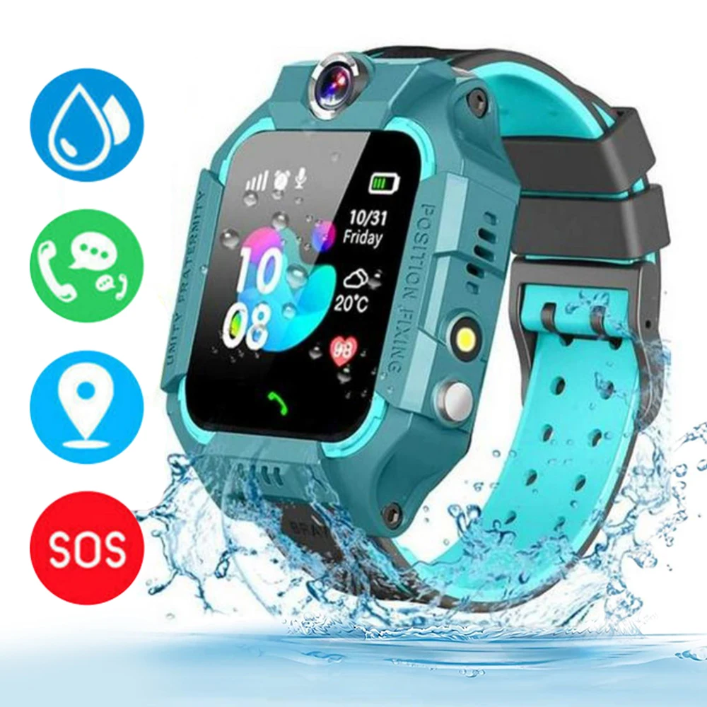 2G Smart Phone Watch Kids SOS GPS Location Tracker Life Waterproof HD Camera Sim Card Voice Chat Children Gifts For IOS Android