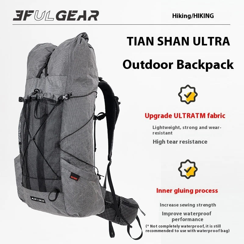 3F UL GEAR TianShan ULTRA 35+10L 배낭 업그레이드 초경량 야외 캠핑 하이킹 등산 가방 주요 방수 여행 가방