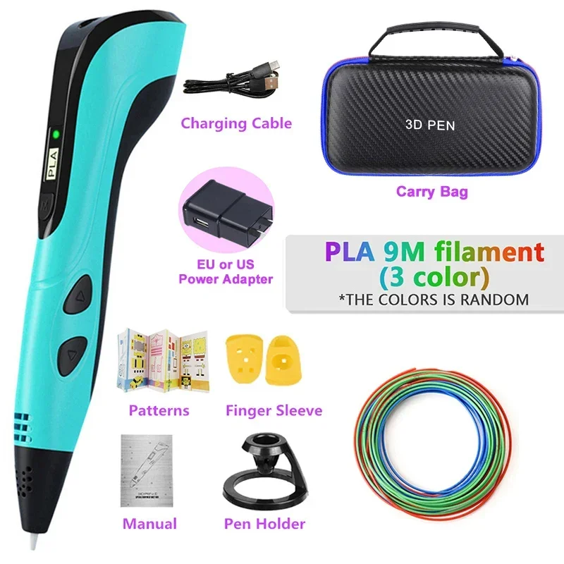 어린이용 3D 프린팅 펜, DIY 펜, PLA 필라멘트, 어린이 생일 선물, 휴대..