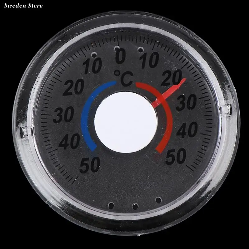 1pcs Round Plastic Thermometer Outdoor Door Window Pointer Type Cold And Heat Watch