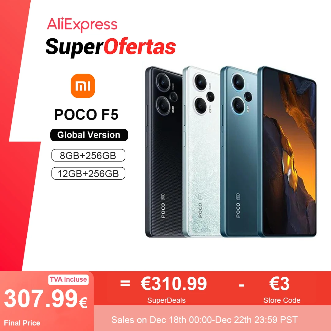 POCO-teléfono inteligente F5 5G versión Global, Smartphone con Snapdragon 7 + Gen 2, Pantalla AMOLED de 6,67 pulgadas, cámara de 64MP, NFC, batería de 5000mAh, carga Turbo de 67W