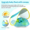Baby Swimming Float With Canopy Inflatable Infant Floating Ring Kids Swim Pool Accessories Circle Bathing Summer Toys 3
