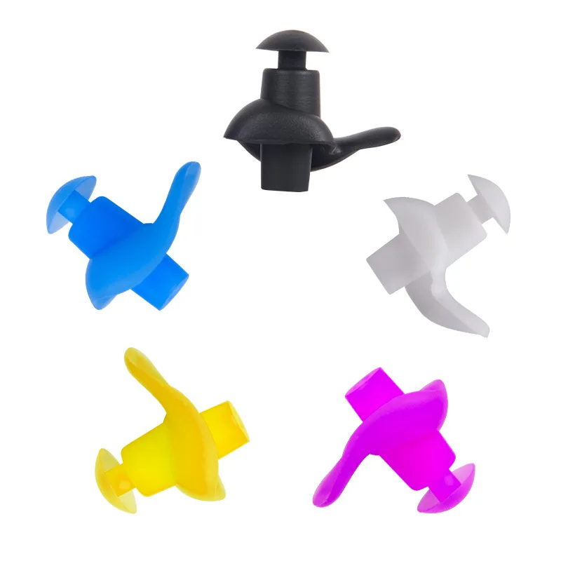 Soft Swimming Earplugs Nose Clip Case Protective Waterproof Noise Prevention Ear Plug Adult Children Silicone Swim Dive Supplies 5