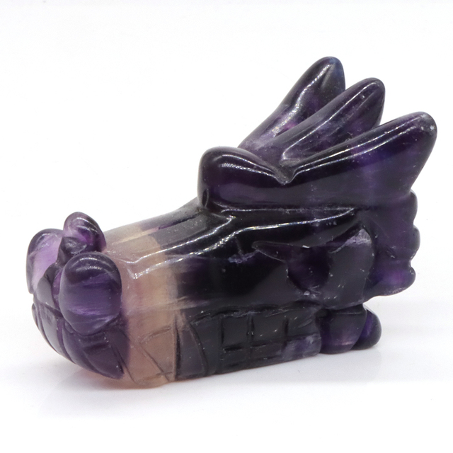 Skull Decoration Dragon Figurine Natural Crystals And Stones Healing Clear Quartz Amethyst Tiger Eye Gemstone Reiki Statue