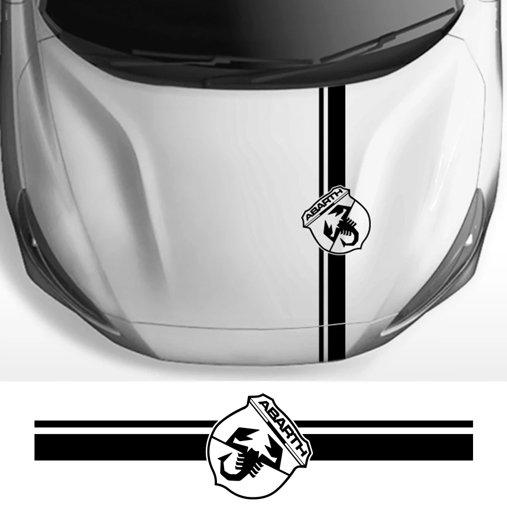 Adesivo Laterale Carrozzeria Per Fiat Abarth 500 595 Motore Cofano Decor Decalcomanie Grafica Pellicola In Vinile Copertura Accessori Per Tuning Autom