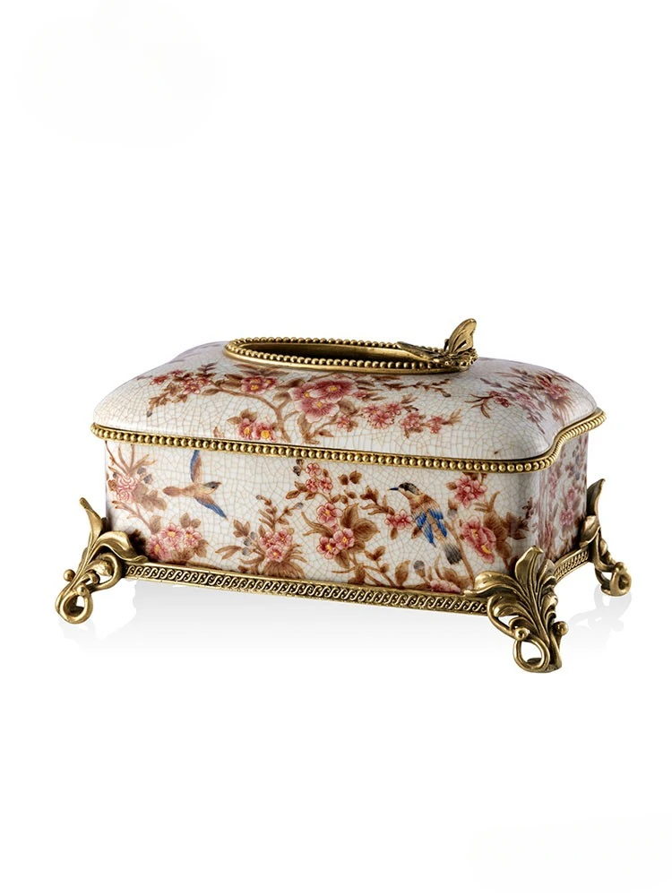 

Exquisite Living Room Table Decoration Decoration Oval Drum Cover Tissue Box