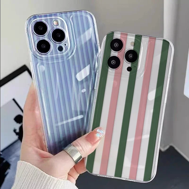Colorful Stripe Soft Case Cover