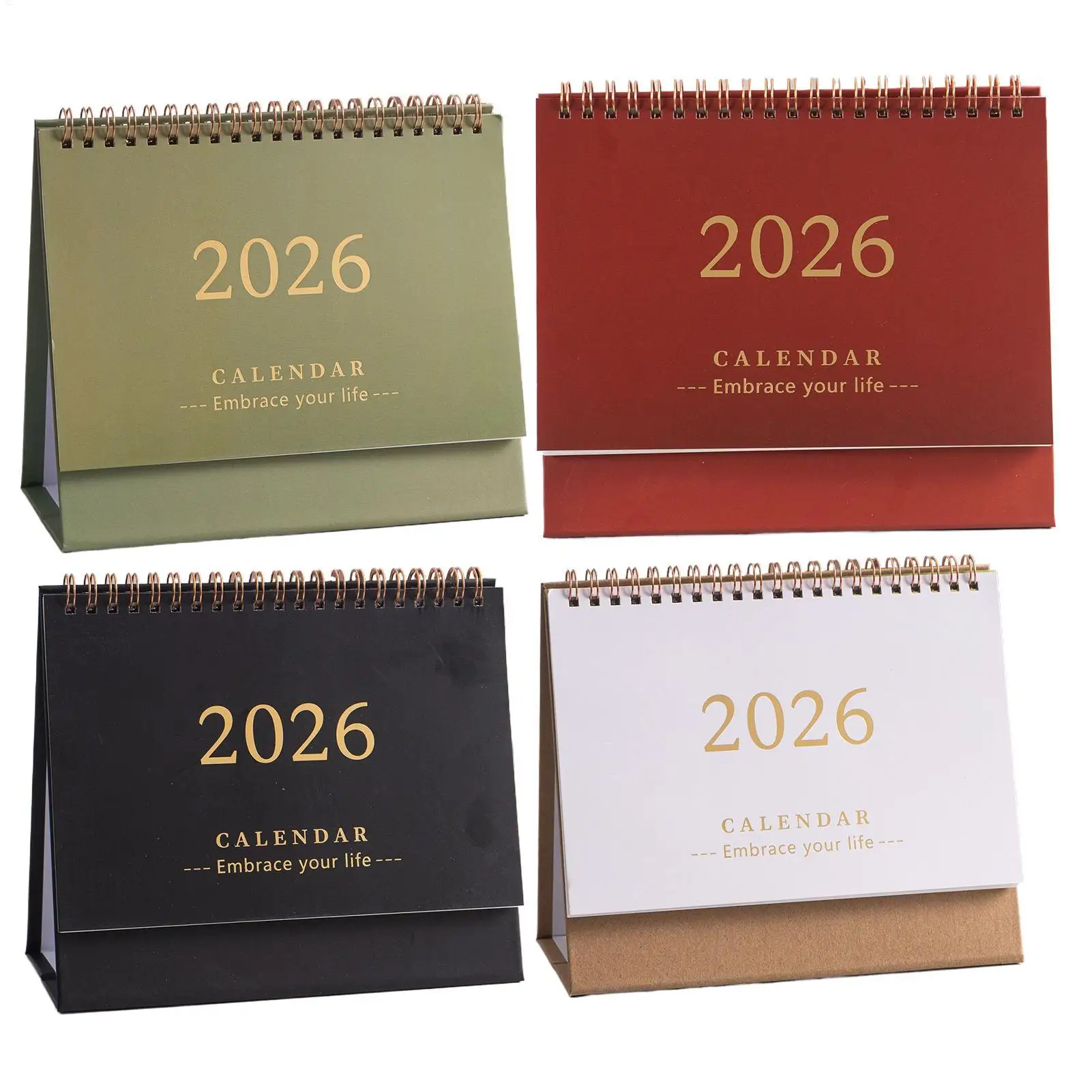 2026 Simple Style Mini Desk Calendar Desktop Display Portable Calendar Desktop Decoration Handmade Diary