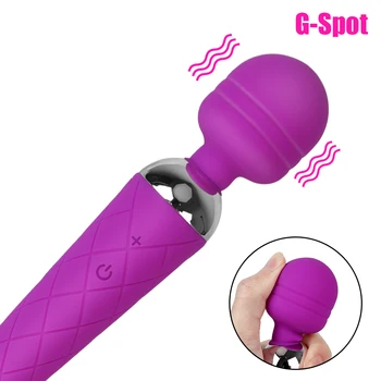 10 Speeds Powerful Vibrator G Spot Massager Vibrating Dildo Magic Wand Female Masturbator Sex Toys for Woman Clitoris Stimulator 4