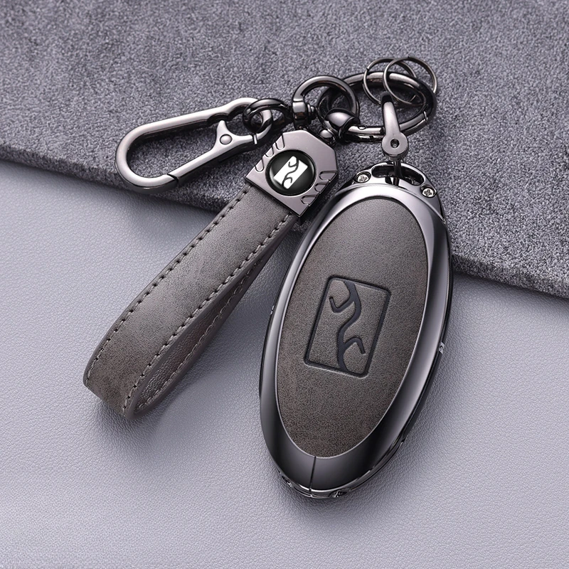 

Metal full key case bag For BYD U8 U9 Leather specific protective case key chain box