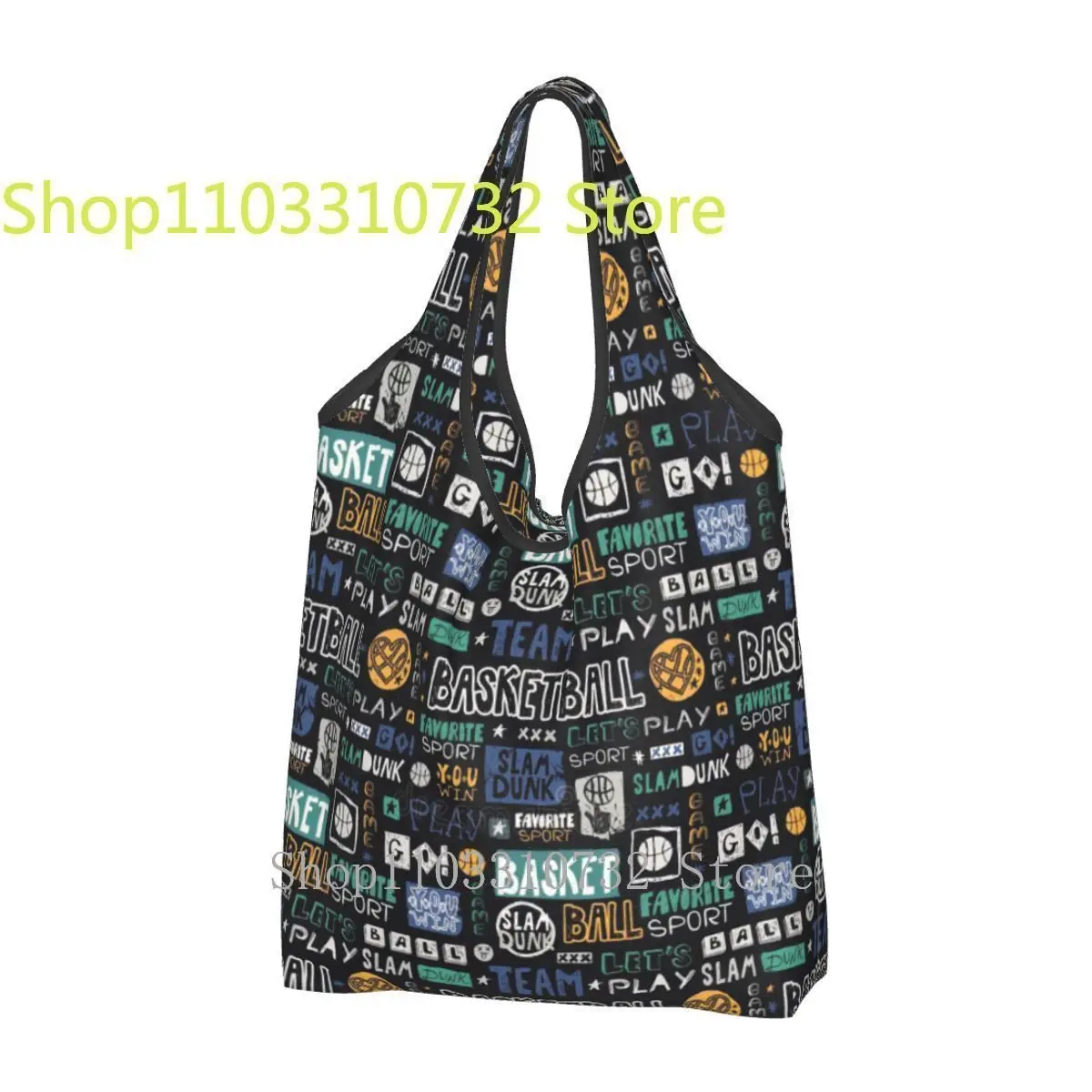 

Круглая сумка для покупок в горошек для баскетбола, сумка для покупок на заказ, сумка-тоут через плечо, вместительная Портативная сумка для физической культуры