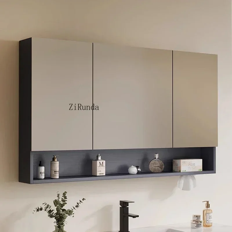 Modern Fashion Smart Bathroom Mirror Cabinet Mist Removal Makeup Shelves Storage Mirror Cabinet Vanity Simple Home Furniture FYB