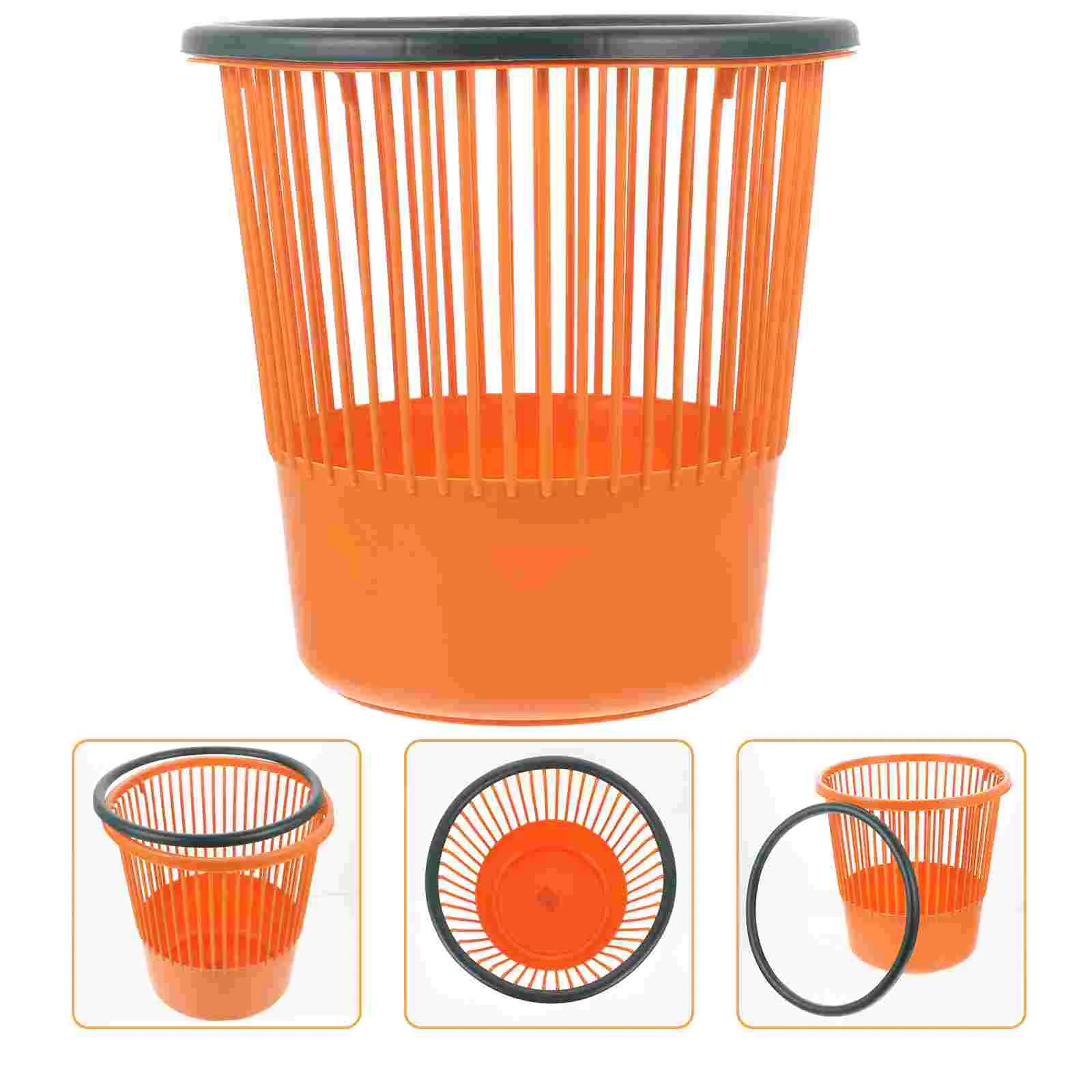 

Garbage Can Waste Bins Basket Ball Mini Basketball Trash Rubbish Container Pp Sundries Storage Orange Decor