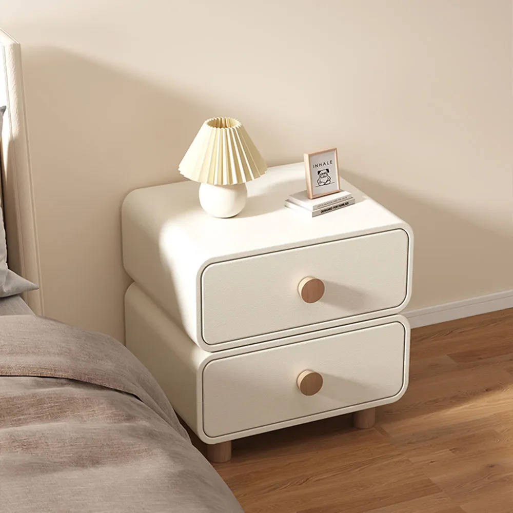 

Drawers Modern Nightstands White Storage Box Minimalist Small Space Kids Nightstands Cute Simple Table De Chevet Home Decoration