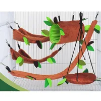 Hamster Accessories Hamster Cage Hammock Small Pet Toy Small Pet Tunnel Log Chinchilla Squirrel Toy House 1