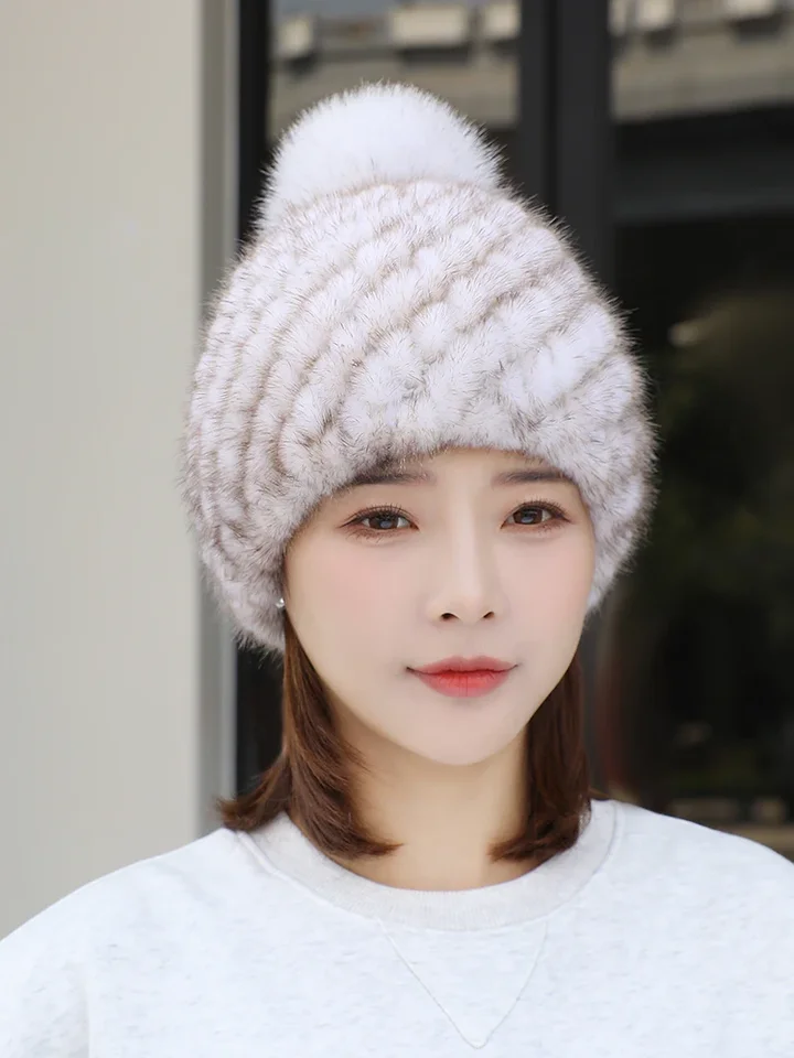 【定価28,600円】MARK&LONA Jennie Fur Knit Cap MARK&LONA - JENNIE FUR KNIT CAP / エコファー梵天 ニット キャップ