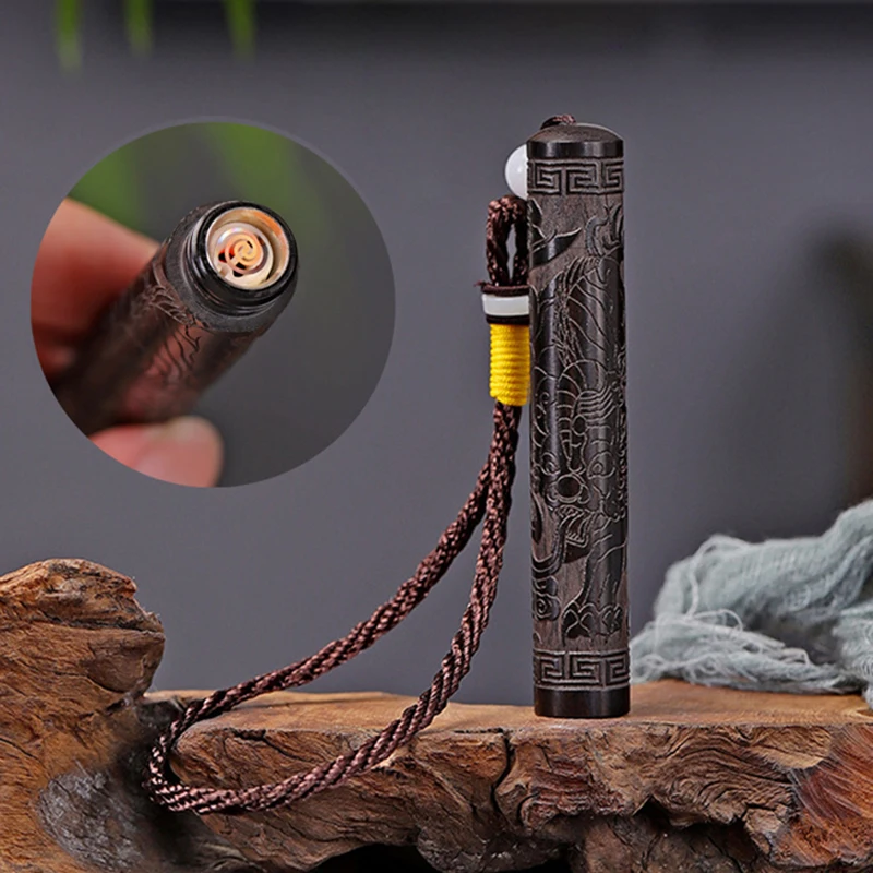 YXY Black Sandalwood Incense Burner Electronic Incense Lighter Portable