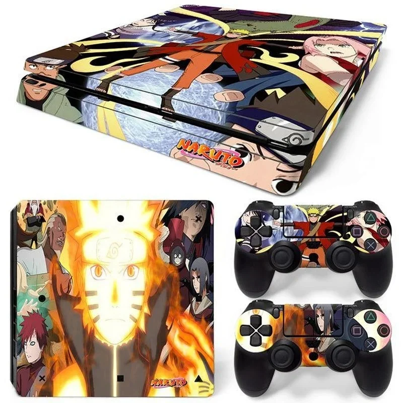 Dragon Ball Son Goku Game Console Full Body Stickers for SONY PS4 Slim Fashion Cartoon Decals PlayStation 4 Slim Accessories ps4 game console stickers
