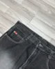 Y2K Vintage Harajuku Washed Denim Jeans American New Hip Hop Jeans Men Street Gothic Trendy Casual High Waisted Wide Leg Pants 4