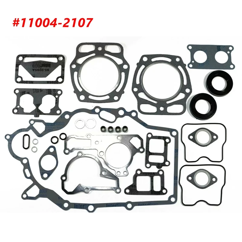 Engine Rebuild Complete Gasket Kits w/ 2 Oil Seals For Kawasaki Mule Gas KAF620 11004-2107