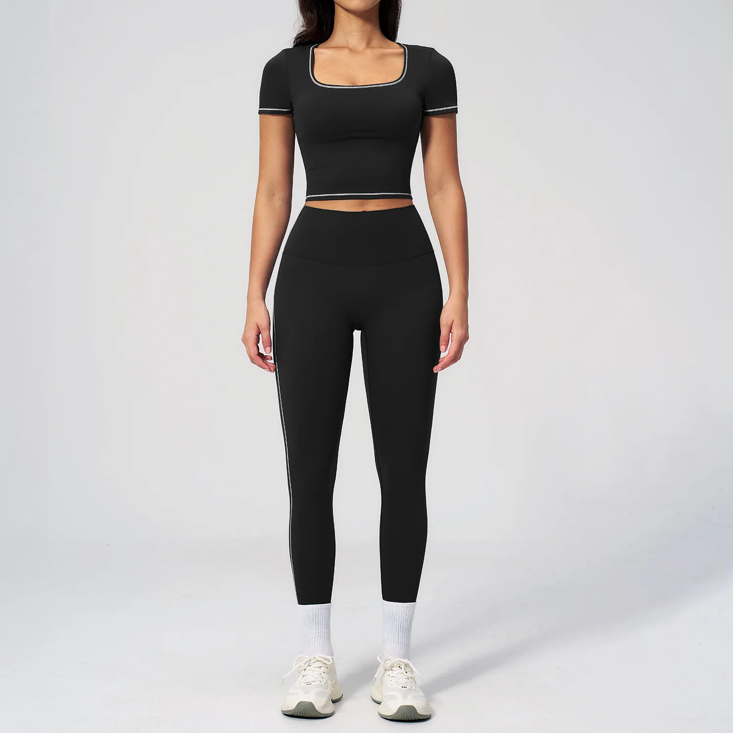 Yoga Sport Outfit For Woman Fitness Women's Two Pieces Pant Sets Suits Tracksuit Sportswear Woman Gym Yoga Workout Clothes 5