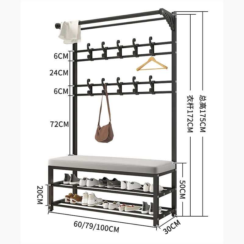 

Coat Shelves Clothes Hanger Vintage Coat Rack Dressing Rooms Shelf Headboards Arara to Hang Clothes Wardrope Holders Racks Wall