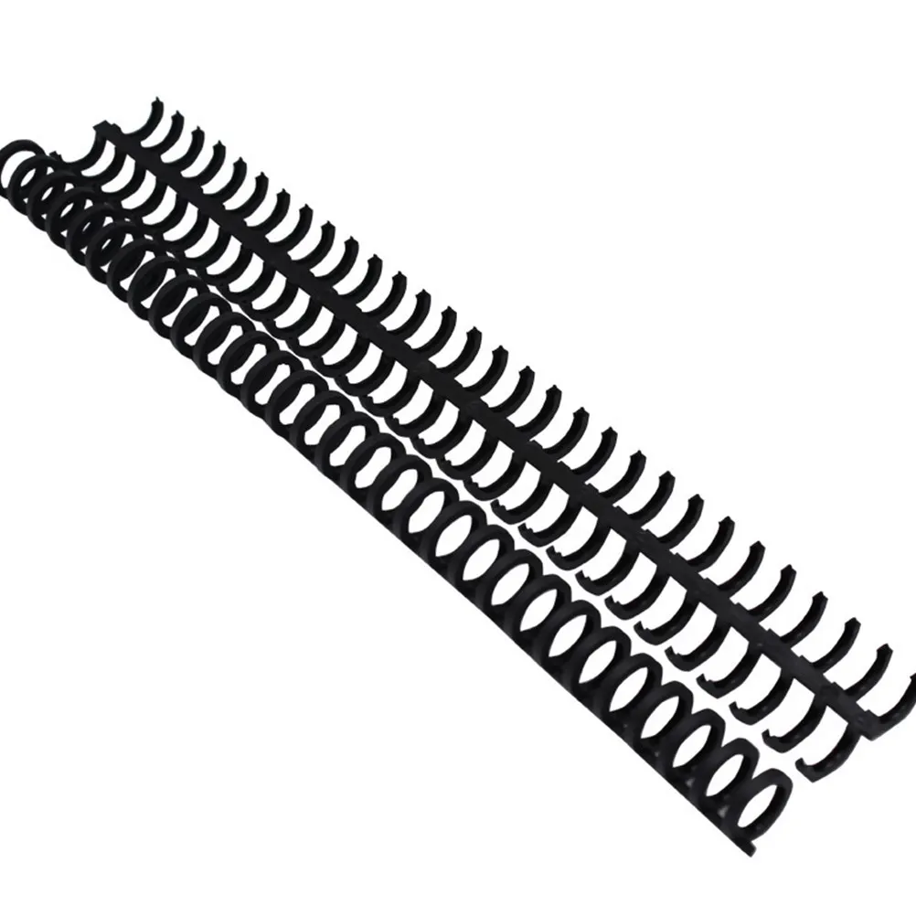 5Pcs 12Mm 블랙 30홀 북 바인딩 힌지 스트립 헤비 듀티 루스 리프 노트북 DIY 오거나이저 수리 키트 바인더용