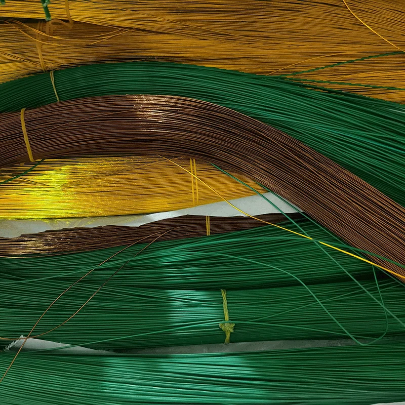 80Cm 0.6Mm 0.8Mm Plastic Coated Green Iron Silk Thread Manual Creative Modeling Flower Art  For Diy Nylon Stocking Flower Making