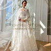 Eightree Elegant A-Line Wedding Dresses 2025 Strapless Applique Lace Long Wedding Gowns Boho Bridal Ball Prom Dress Customized 3