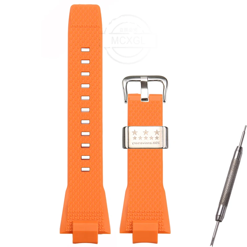 Durable Rubber Replacement Strap for Men's Sports Watches – Waterproof Resin Bracelet