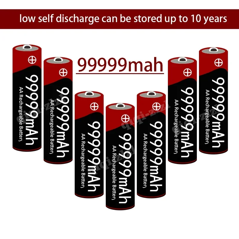 

2024 New AA Battery 99999 MAh 1.5V Rechargeable Battery AA for Flashlights, Toys, Mice, Microphones, Etc.+Free Shipping