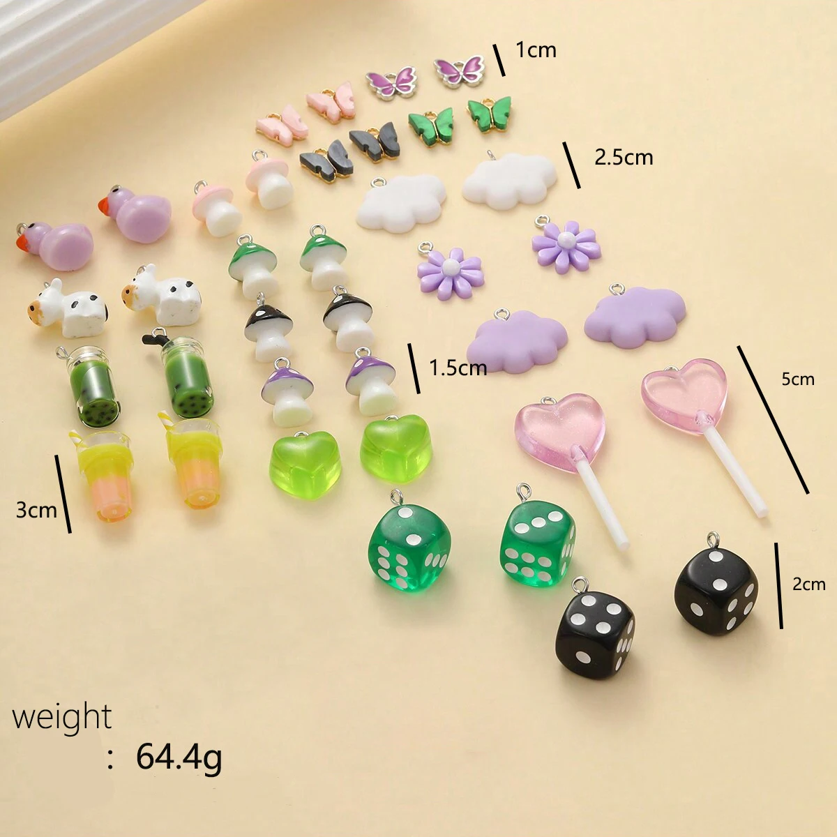 New Cartoon Design DIY Earrings Accessories Set for Women Cute Colored Resin Animal Dangle Earrings Sweet Girl Jewelry Gifts