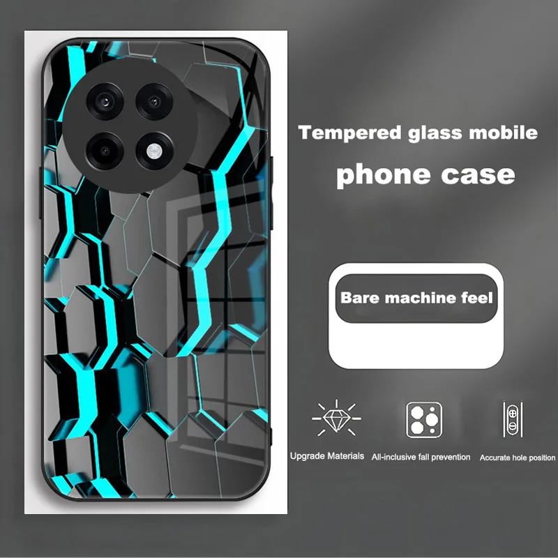 Tempered Glass Shockproof Protective Case with Hard PC Cover