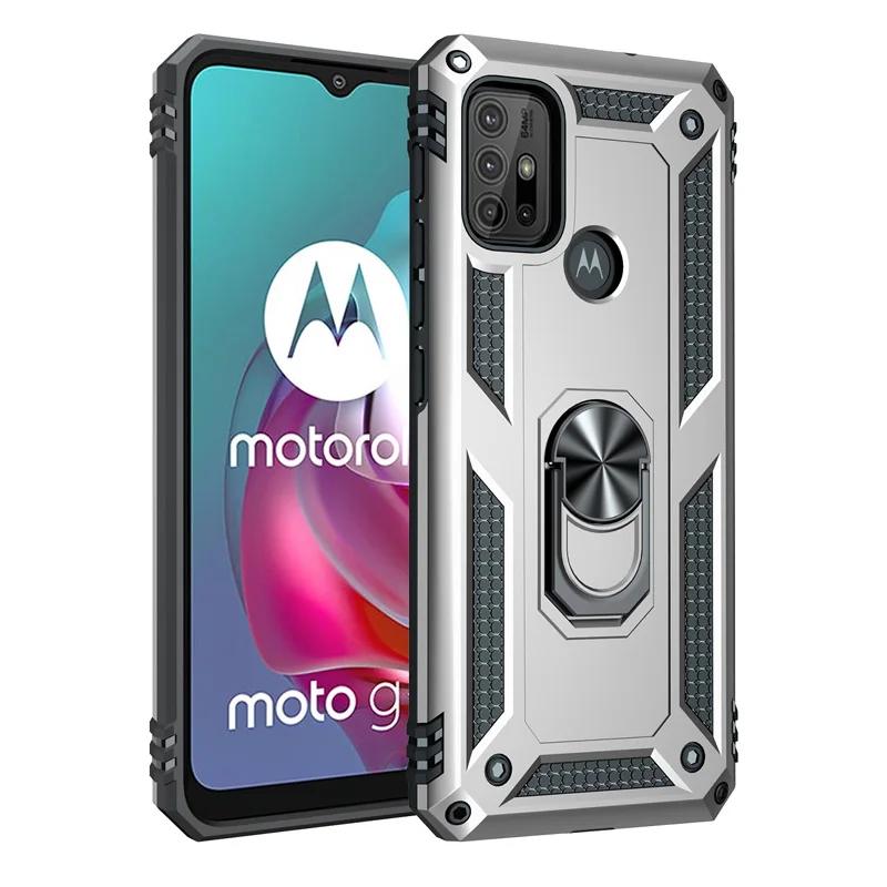 Shockproof Armor Phone Case with Ring Holder and Back Cover