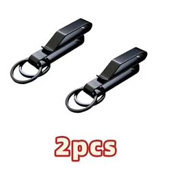 Stainless Steel Waist Hook Keychain and Bag Strap Accessory (2pcs black)