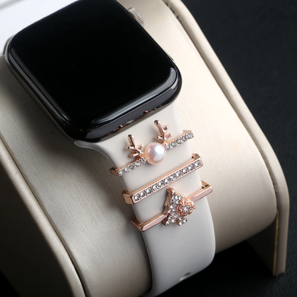 

Декоративный браслет для часов Apple Watch Band, металлическое декоративное кольцо для IWatch Series 8 7 6 5 4 3 2 1, аксессуары