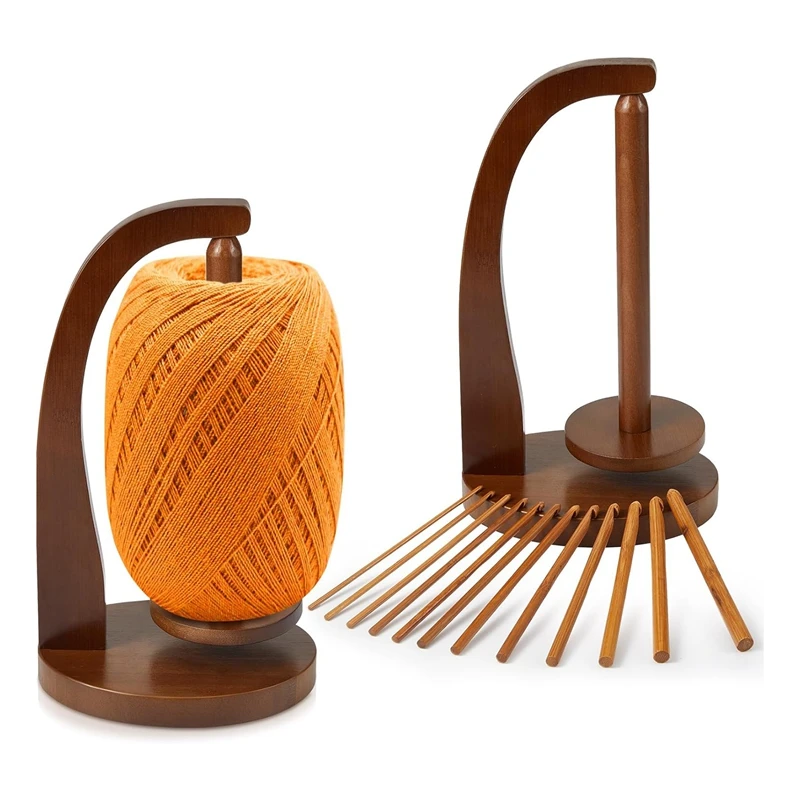 

1 шт. держатель для пряжи, держатель для пряжи, Спиннер для пряжи, держатель для пряжи для вязания и вязания крючком с 12 крючками для вязания