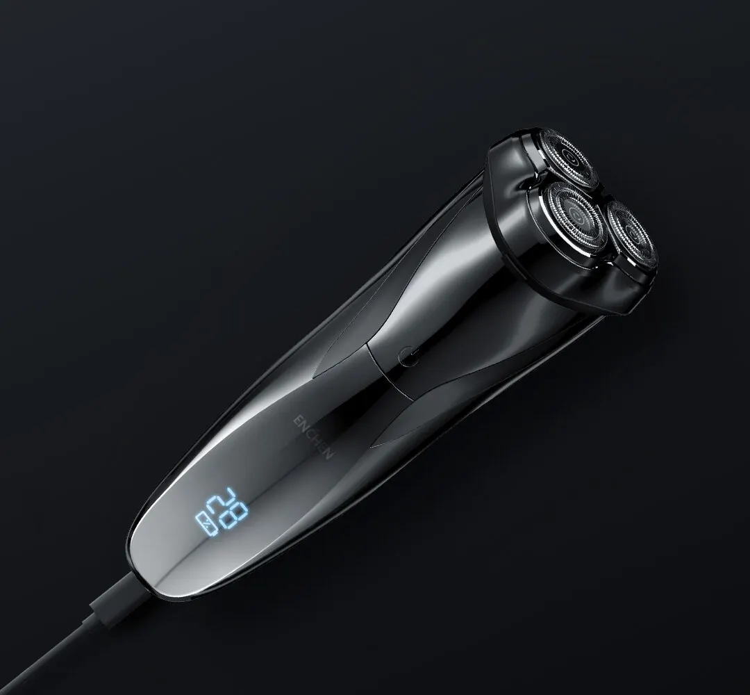 ENCHEN rasoio elettrico 3D Blackstone 3 IPX7 rasoio impermeabile Wet And Dry Dual Use Face Beard Battery Display digitale per uomo