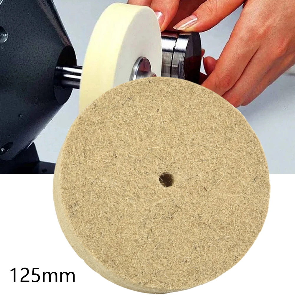 

5In Wool Felt Polishing Wheel Grinding Wheel Wool Buffing Pad Grinder Rotary Tool Home DIY Power Tool Replacement Accessories