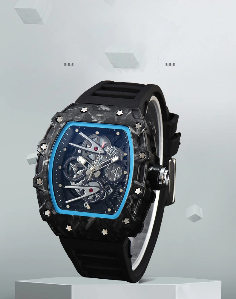 Luxury Hollow Men’s Quartz Automatic Wristwatch Male Watch for Man Mechanical Watches Luminous Transparent Sports