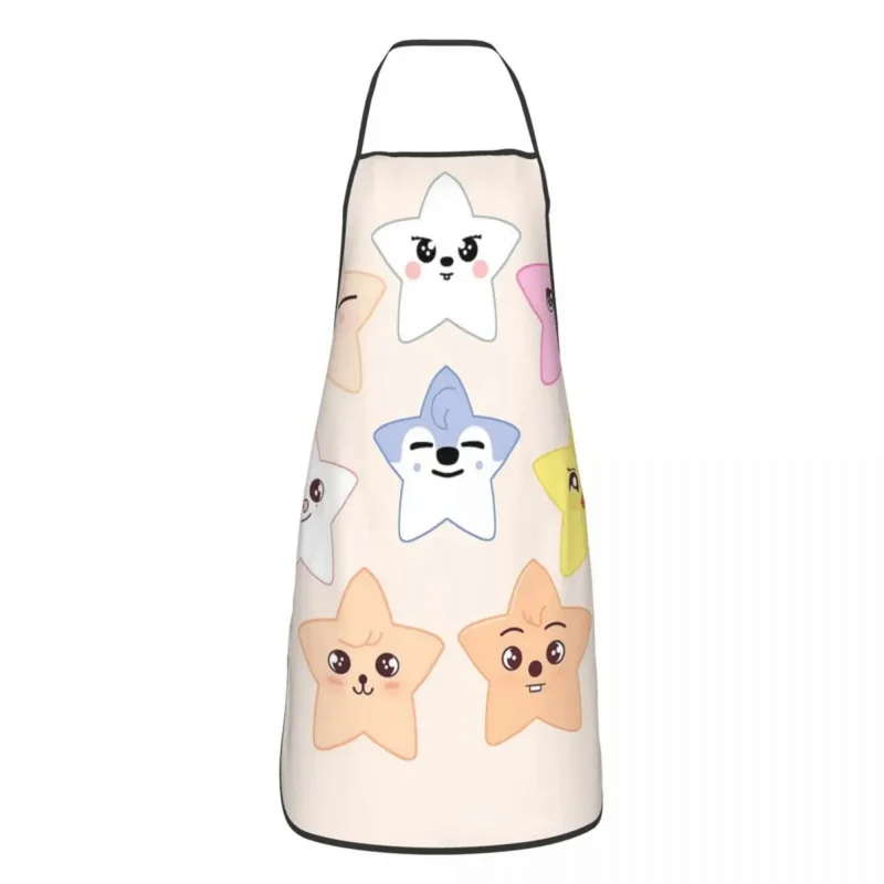 

SKZOO Fan Art - Stray Kids 5-star Aprons Chef Cooking Baking Tablier Waterproof Bib Kitchen Cleaning Pinafore for Women Men