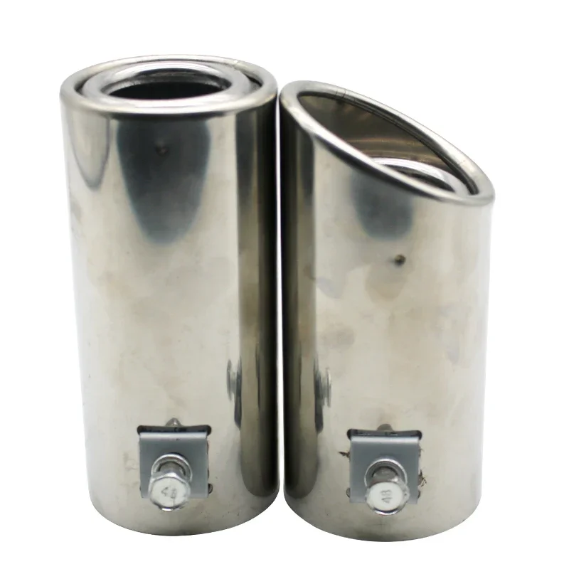 Exhaust Pipe Tip Exhaust Pipe Tip Car Auto Muffler Steel Stainless Trim Tail Tube Exhaust Systems Mufflers Motorcycle Accessorie