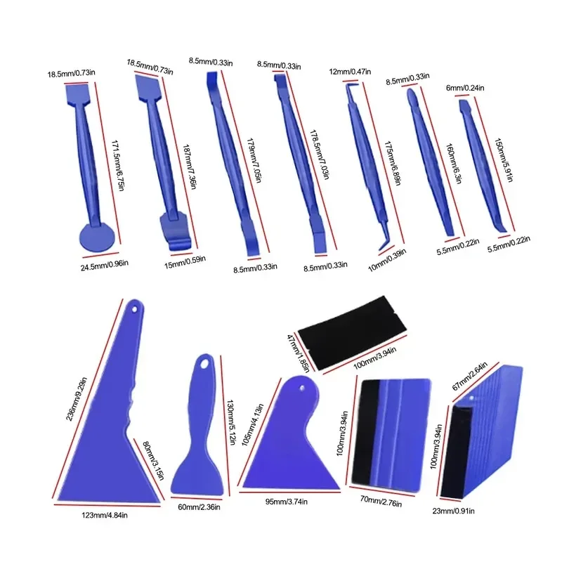 21PCS Car Wrapping Tint Application Foil Set Kit Tools Vinyl Wrap Film Sticker Auto Window Tool Accessori