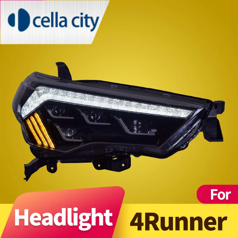 

Headlight Assembly For Toyota 4Runner 2014-2020 LED DRL LED Sequential Turn Signal LED Low Beam Full Light Source Headlight