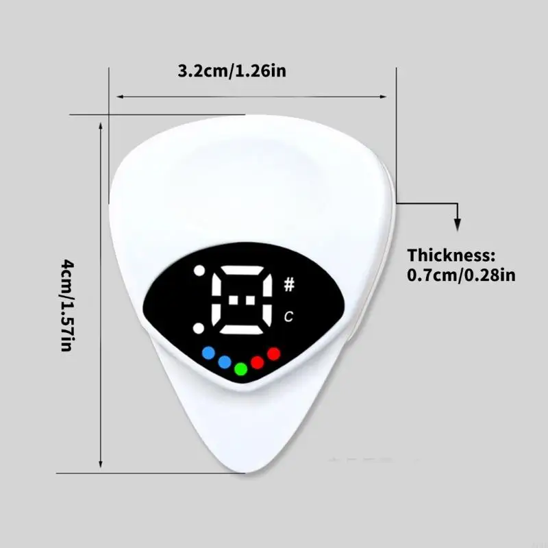 Acoustic Guitar And Ukulele Tuner with Integrated Pick Function For Precise Guitar Ukulele Tuning And Easy Portability A70D