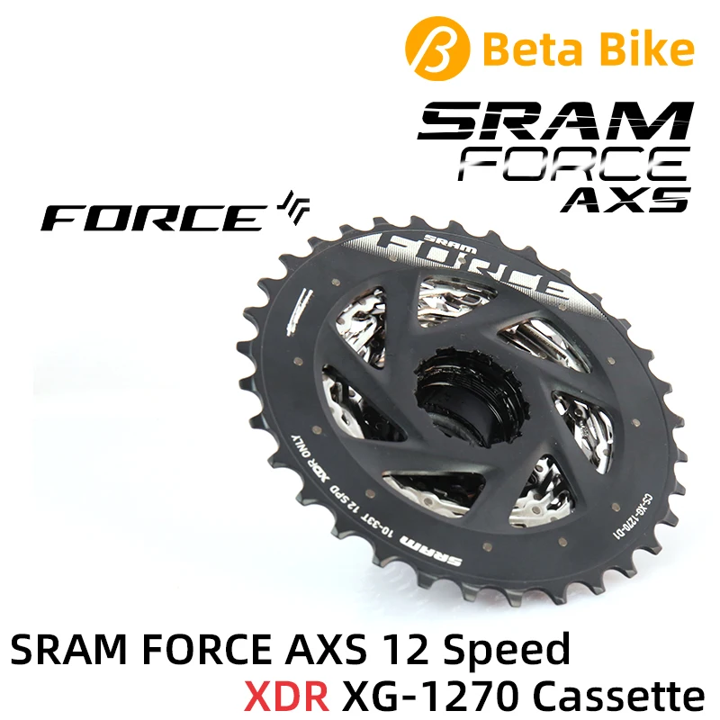 Cassette Vélo Cassette SRAM Force AXS XG-1270 - 12 Vitesses - 10-36T - Argent Composant Vélo Course