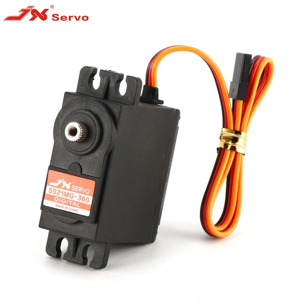 

JX PDI-5521MG-360 20KG 360 Degrees Steering Metal Gear Digital Core Servo with High Torque for 1/10 1/8 RC Car Boat Model DIY